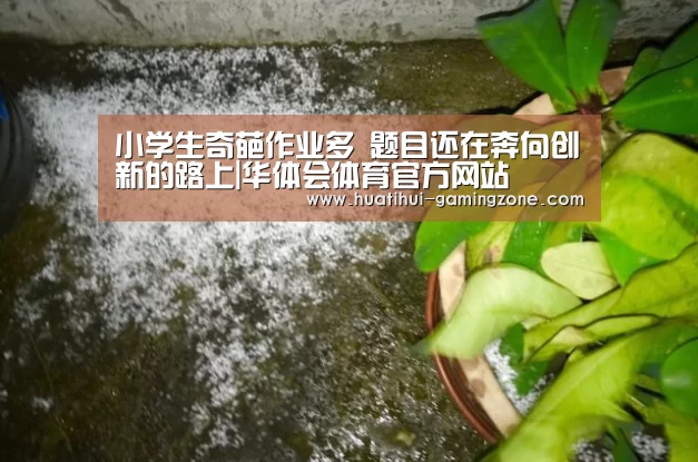 小学生奇葩作业多 题目还在奔向创新的路上|华体会体育官方网站(图2) 华体会官网